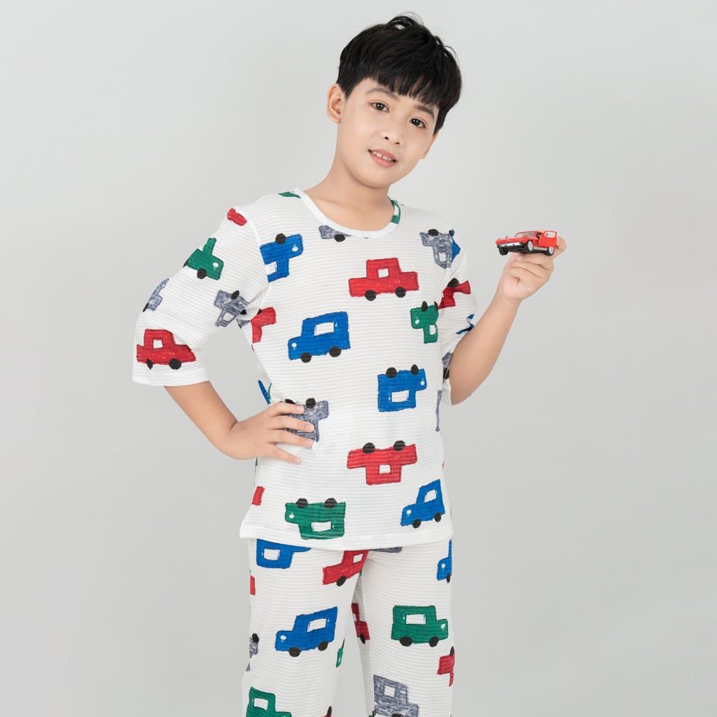 Bộ đồ lửng cotton giấy bé trai U2077