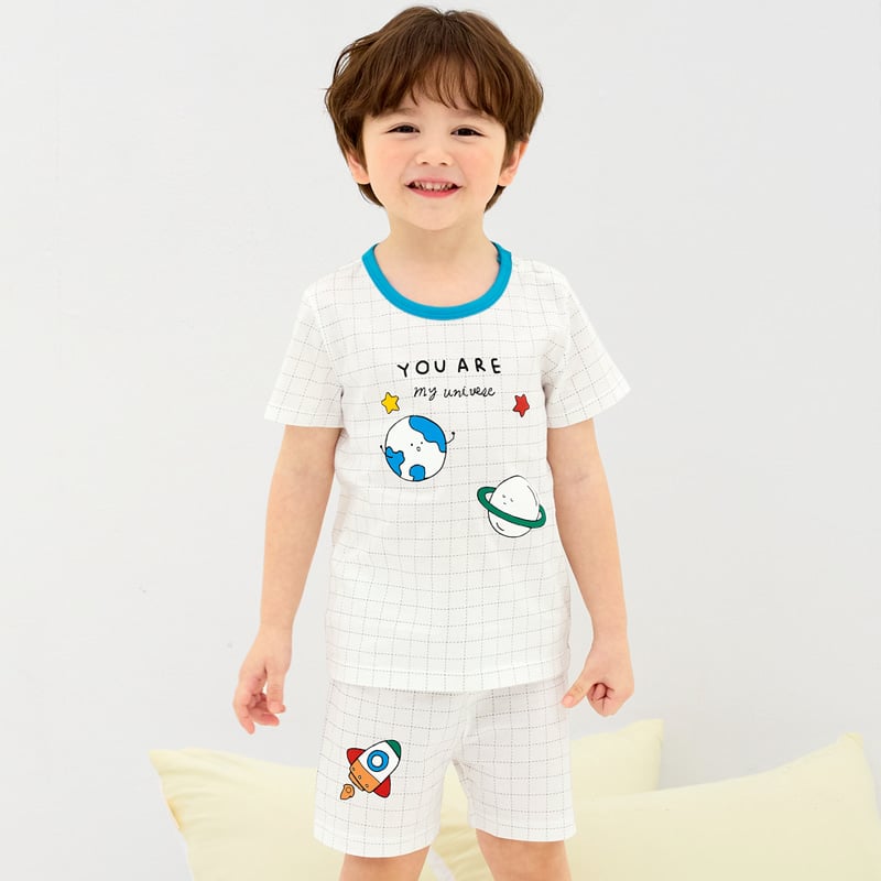 Bộ đồ ngắn cotton mịn bé trai U3203
