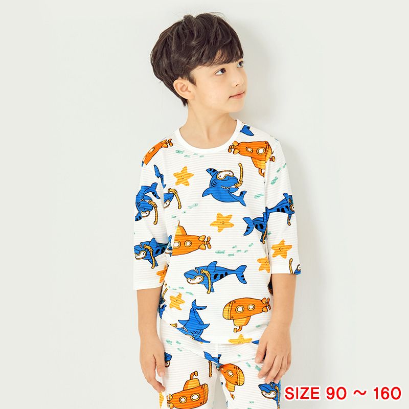 Bộ đồ lửng cotton giấy bé trai U2038