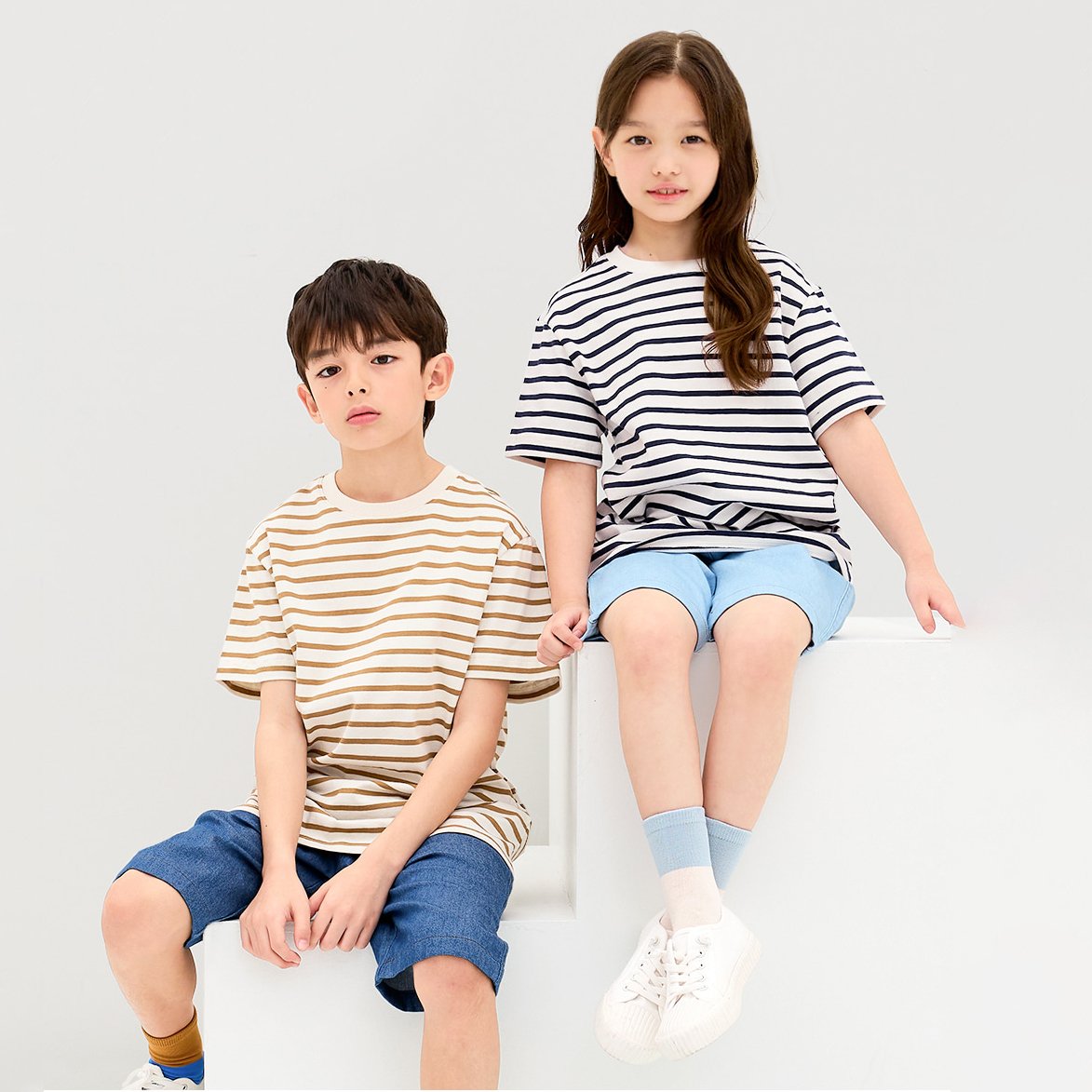 Áo phông ngắn tay cotton mịn bé trai và bé gái U900A