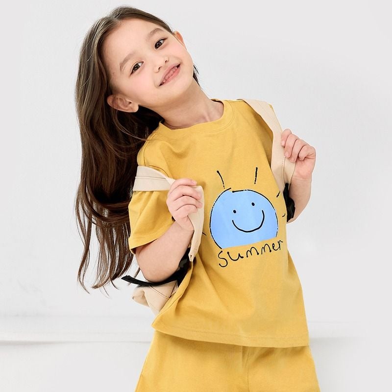 Bộ đồ ngắn cotton mịn bé trai và bé gái U3133