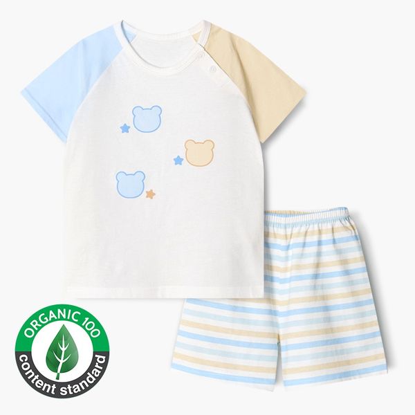 Bộ đồ ngắn cotton mịn bé trai và bé gái U3210