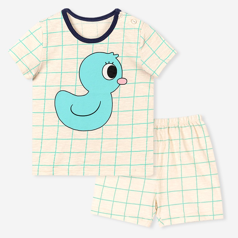 Bộ đồ ngắn cotton mịn bé trai và bé gái U3058