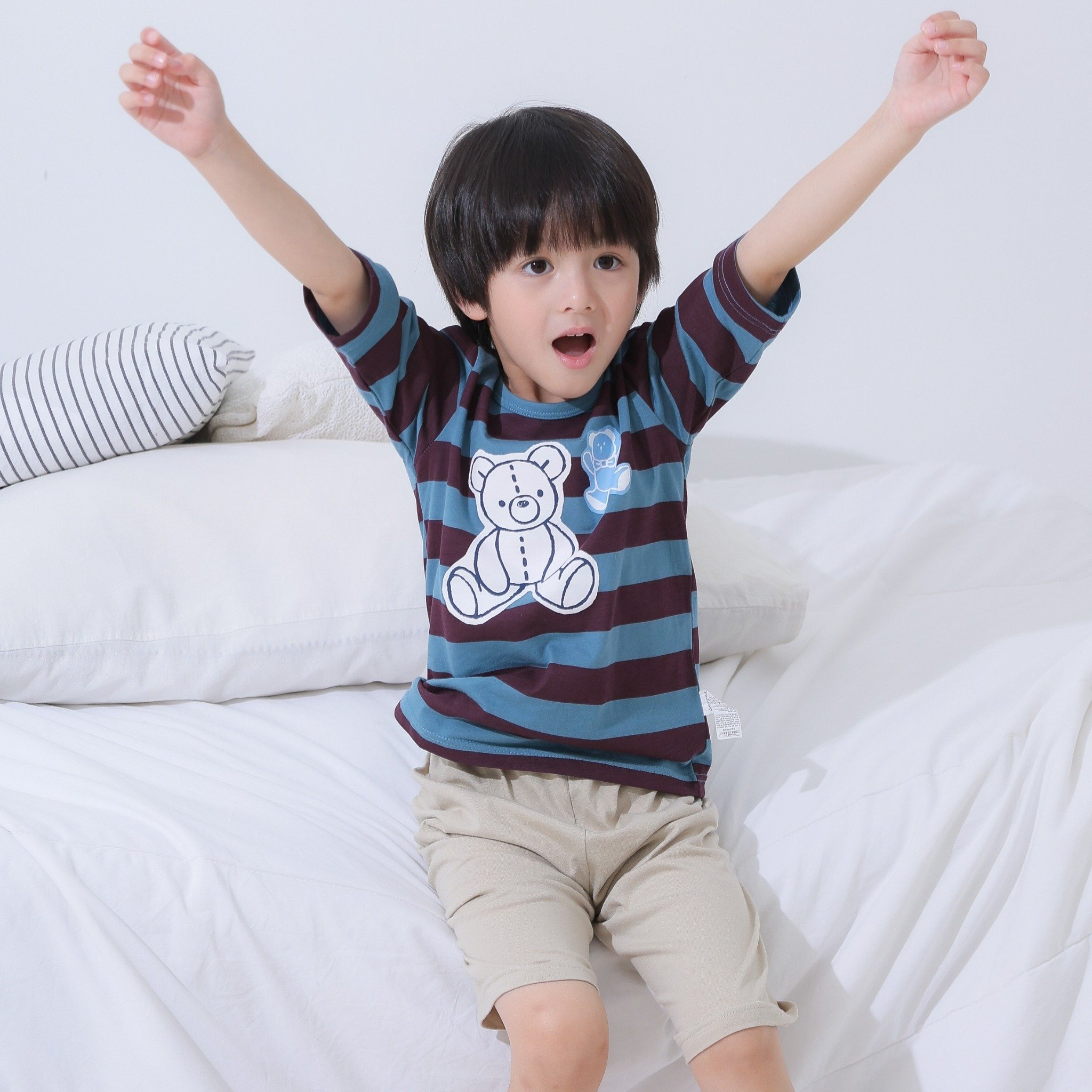 Bộ đồ lửng cotton mịn bé trai và bé gái U2111
