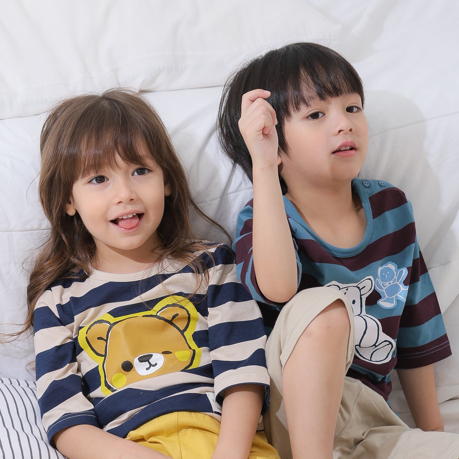 Bộ đồ lửng cotton mịn bé trai và bé gái U2111