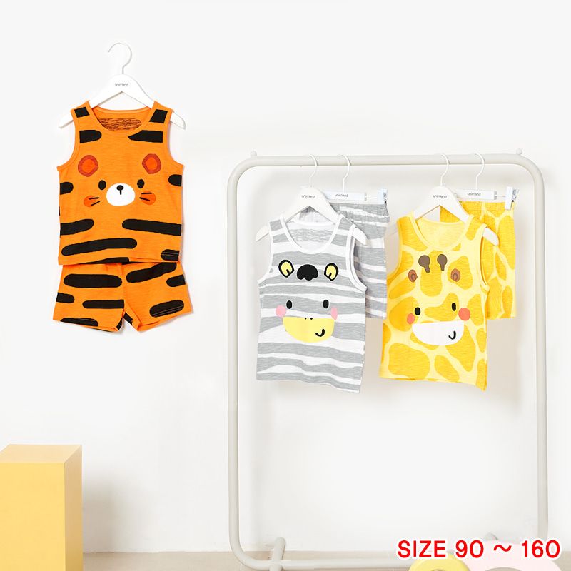 Bộ đồ ba lỗ cotton mịn bé gái và bé trai U4027