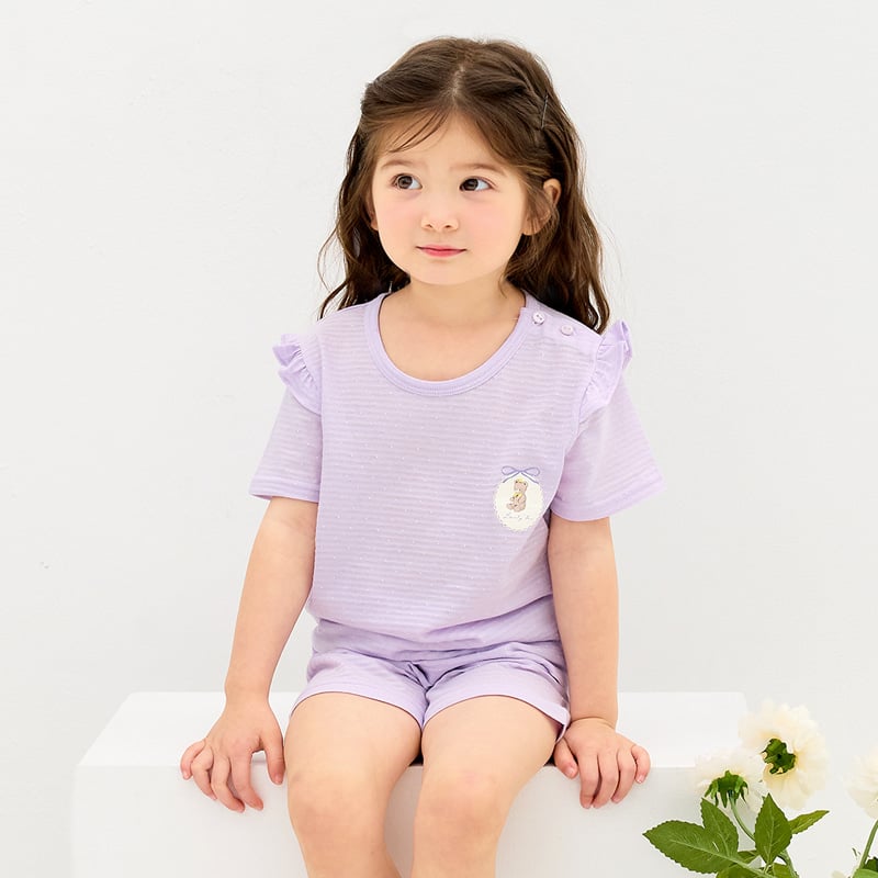 Bộ đồ ngắn cotton giấy bé gái U3209