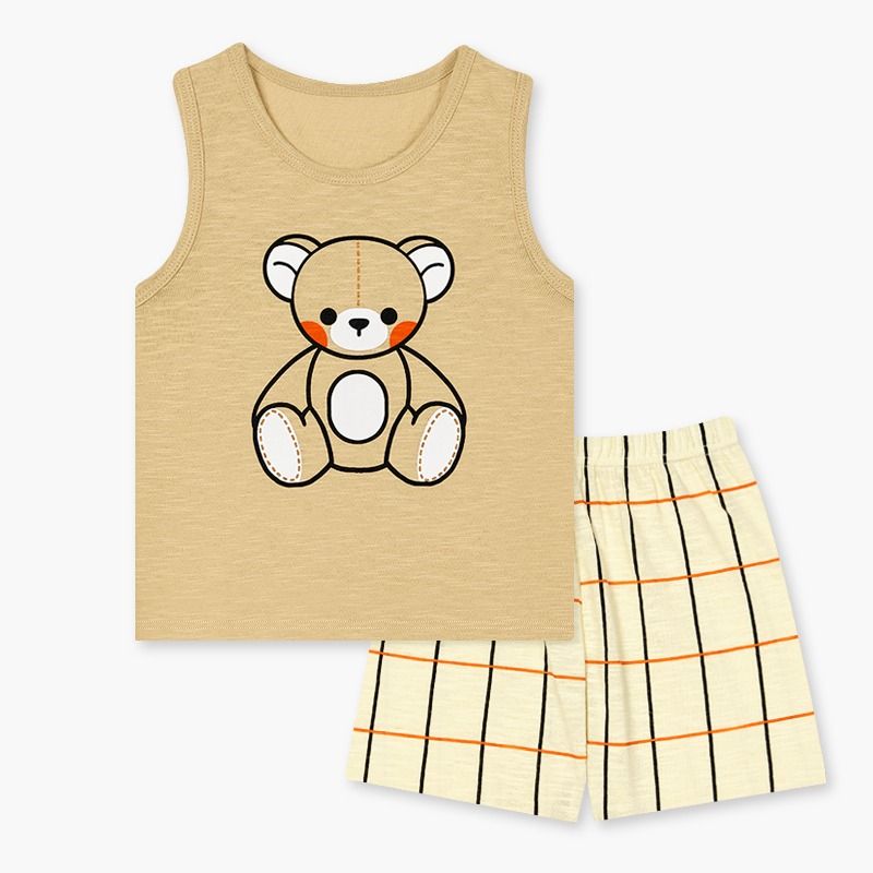 Bộ đồ ba lỗ cotton mịn bé trai và bé gái U4077