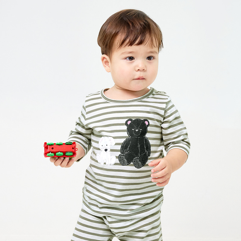 Bộ đồ lửng cotton mịn bé trai và bé gái U2112