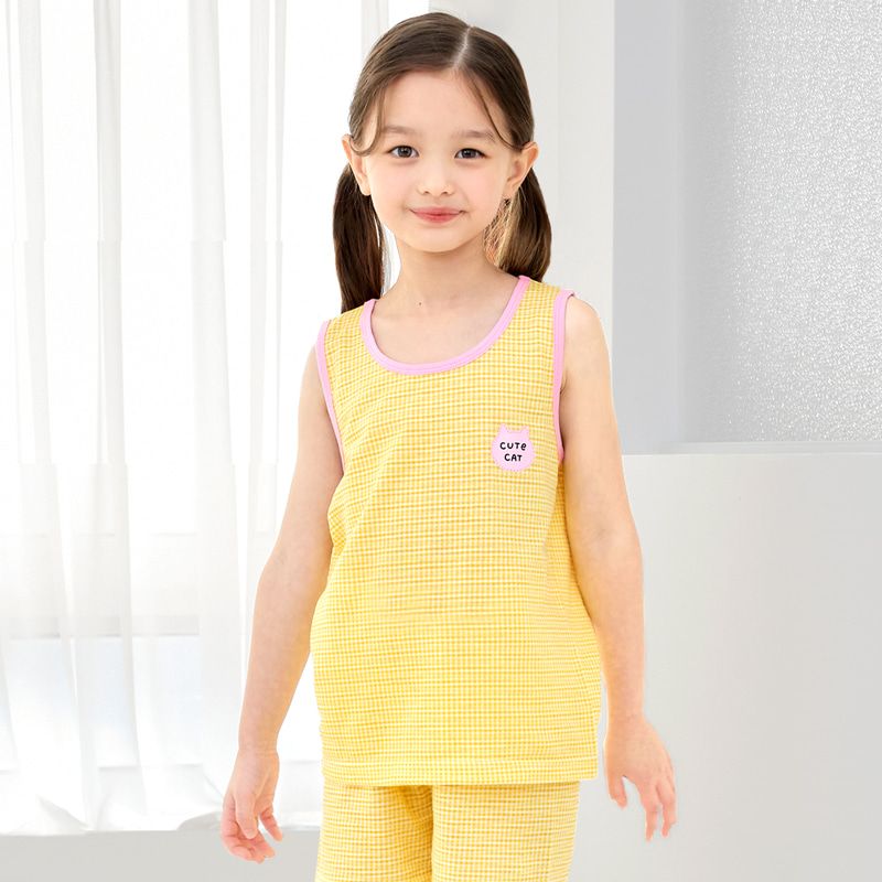 Bộ đồ ba lỗ cotton mịn bé gái U4068