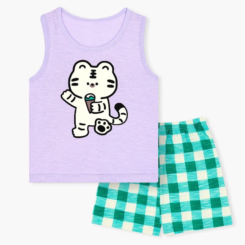 Bộ đồ ba lỗ cotton mịn bé trai và bé gái U4053