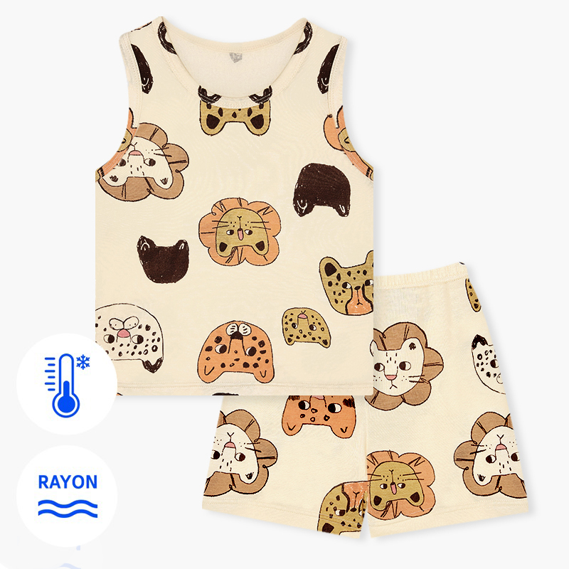 Bộ đồ ba lỗ Cool Feel mịn mỏng mát bé trai U4063