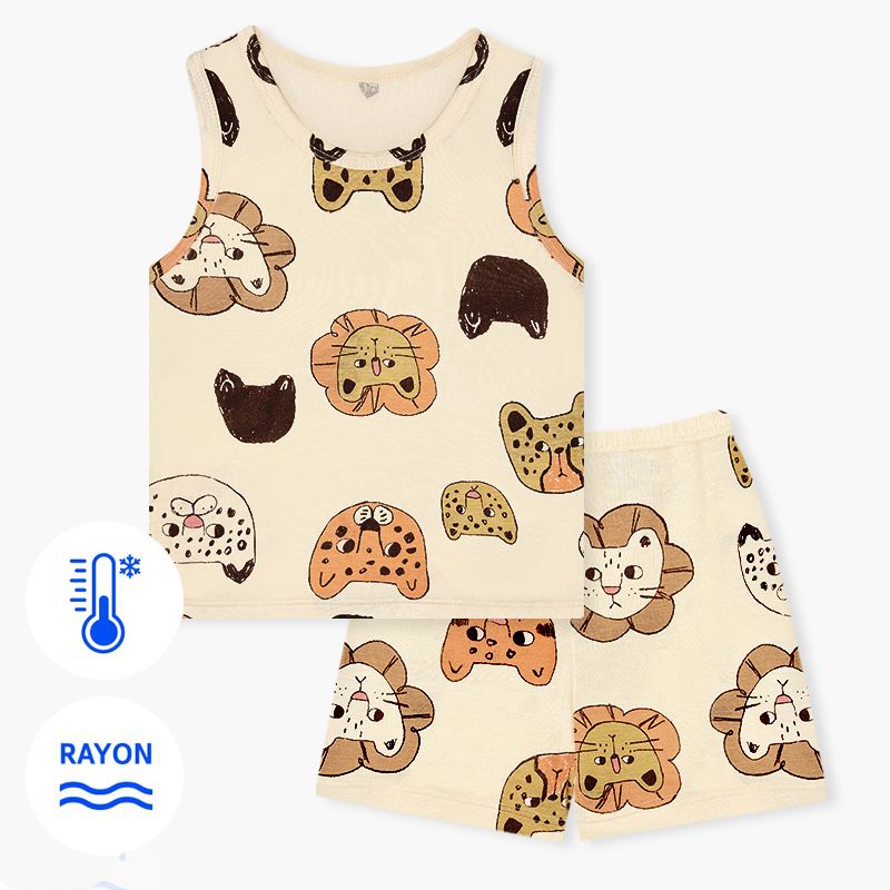 Bộ đồ ba lỗ Cool Feel mịn mỏng mát bé trai U4063