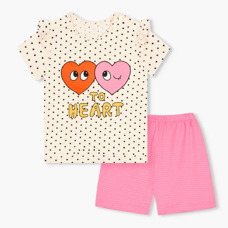 Bộ đồ ngắn cotton giấy bé gái U3114