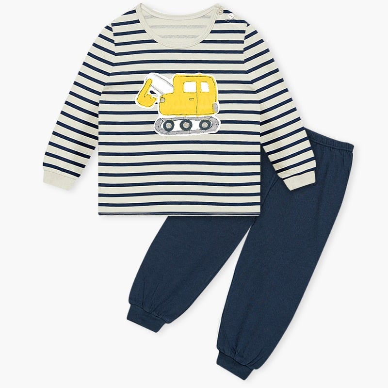 Bộ đồ dài dáng rộng cotton mịn bé trai U1184
