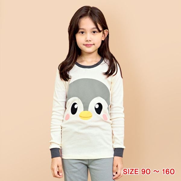 Bộ đồ dài dáng ôm cotton mịn bé gái U1087