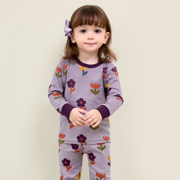 Bộ đồ dài dáng ôm cotton mịn bé gái U1209