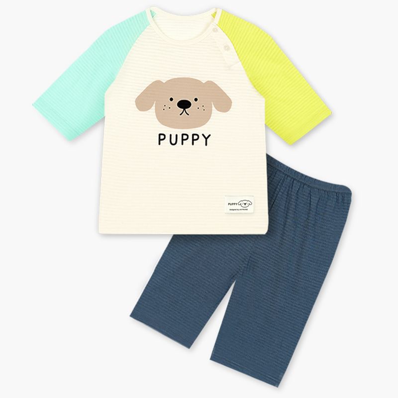 Bộ đồ lửng cotton giấy bé trai và bé gái U2117