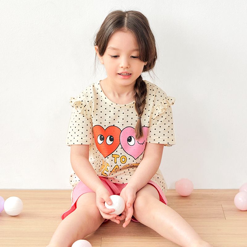 Bộ đồ ngắn cotton giấy bé gái U3114