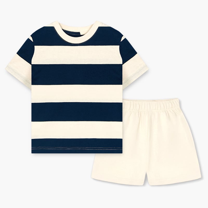 Bộ đồ ngắn cotton mịn bé trai và bé gái U3160