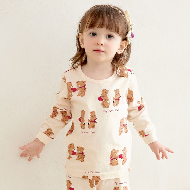 Bộ đồ dài dáng rộng cotton mịn bé gái và bé trai U1191