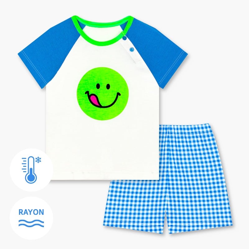 Bộ đồ ngắn Cool Feel mịn mỏng mát bé trai và bé gái U3169