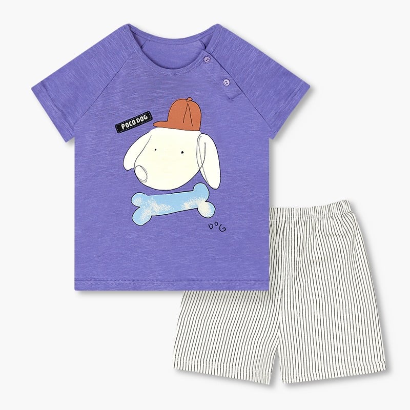Bộ đồ ngắn cotton mịn bé trai U3107