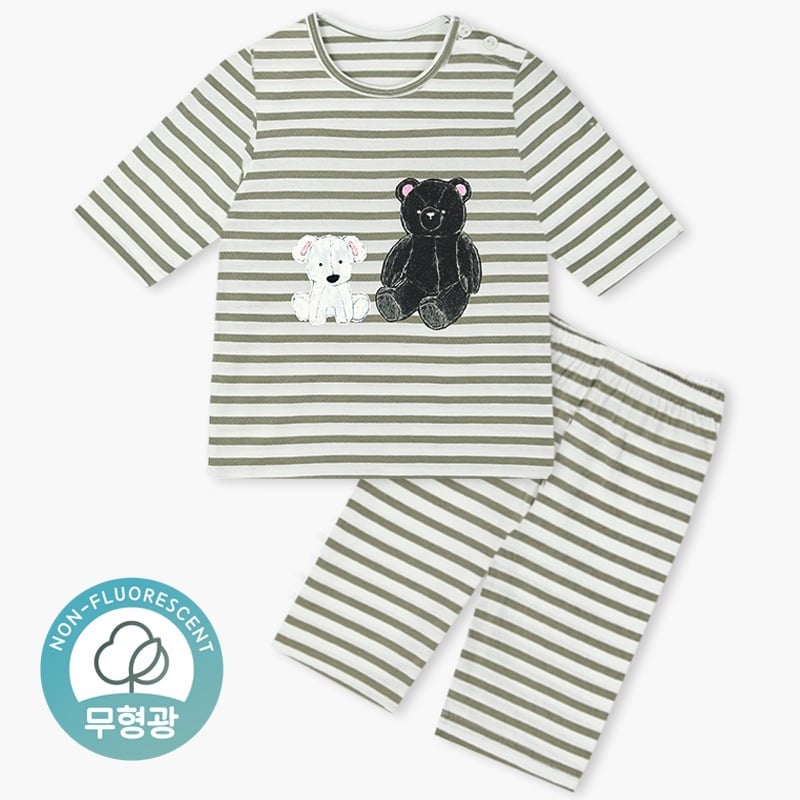 Bộ đồ lửng cotton mịn bé trai và bé gái U2112