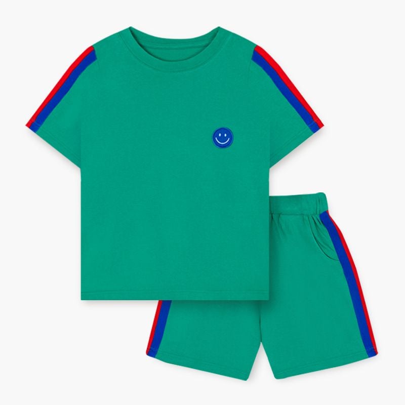 Bộ đồ ngắn cotton mịn bé trai và bé gái U3136