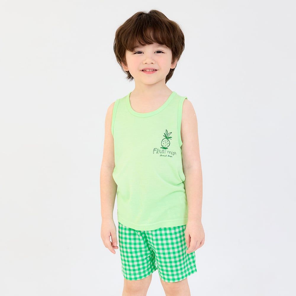 Bộ đồ ba lỗ Cool Feel mịn mỏng mát bé trai và bé gái U4106