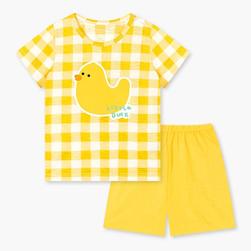 Bộ đồ ngắn cotton mịn bé gái và bé trai U3145