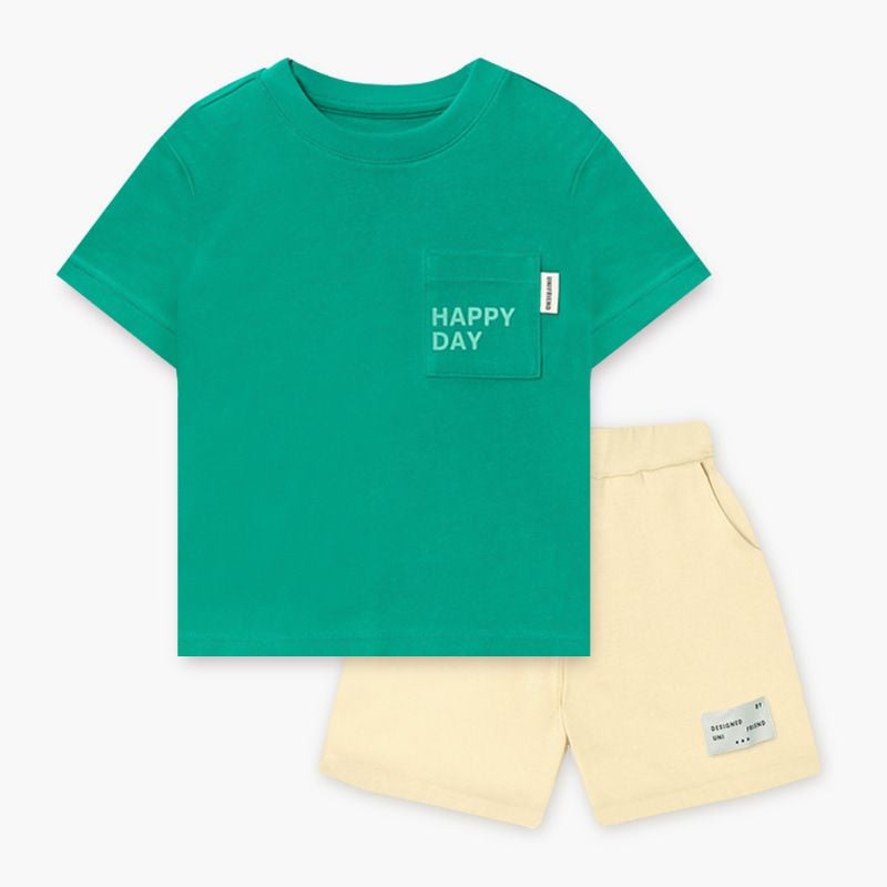 Bộ đồ ngắn cotton mịn bé trai và bé gái U3139