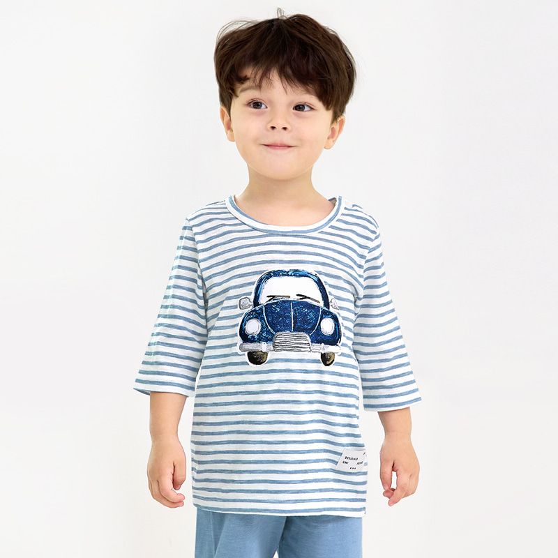 Bộ đồ lửng cotton mịn bé trai U2107