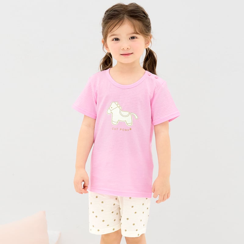 Bộ đồ ngắn cotton giấy bé gái U3206