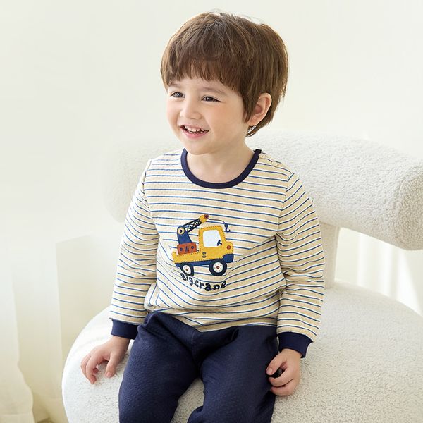 Bộ đồ dài trần bông 3 lớp cho bé trai U1222