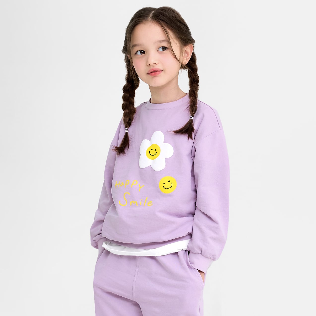 Bộ đồ dài dáng rộng cotton mịn bé gái U1218