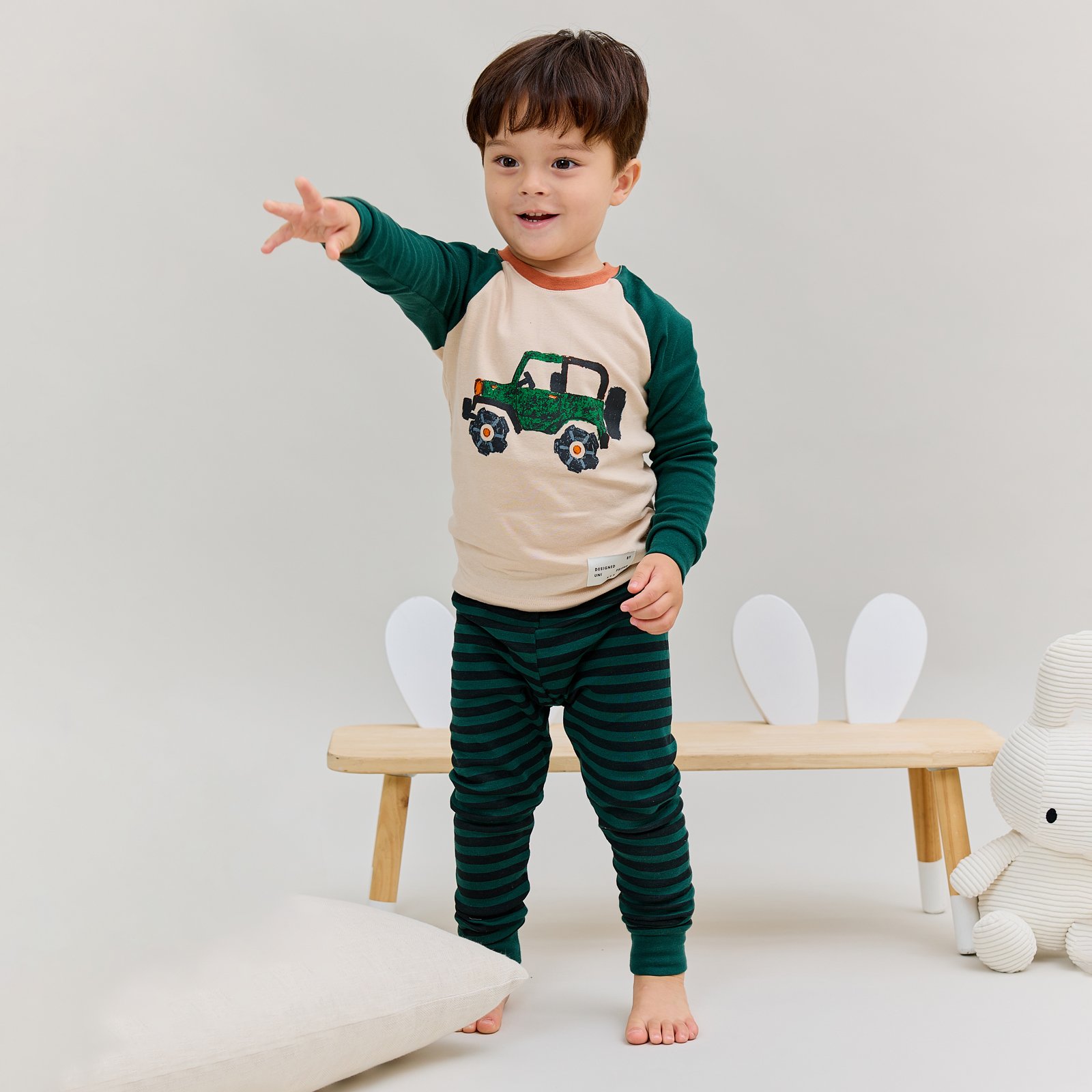 Bộ đồ dài dáng ôm cotton mịn bé trai U1147