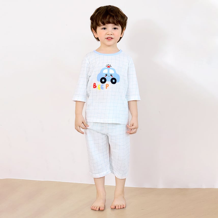 Bộ đồ lửng cotton giấy bé trai U2133
