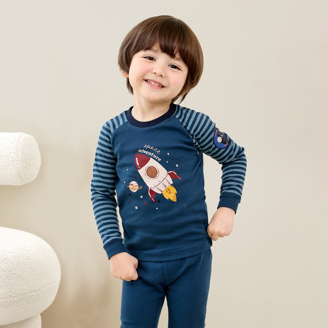 Bộ đồ dài dáng ôm cotton mịn bé trai U1203