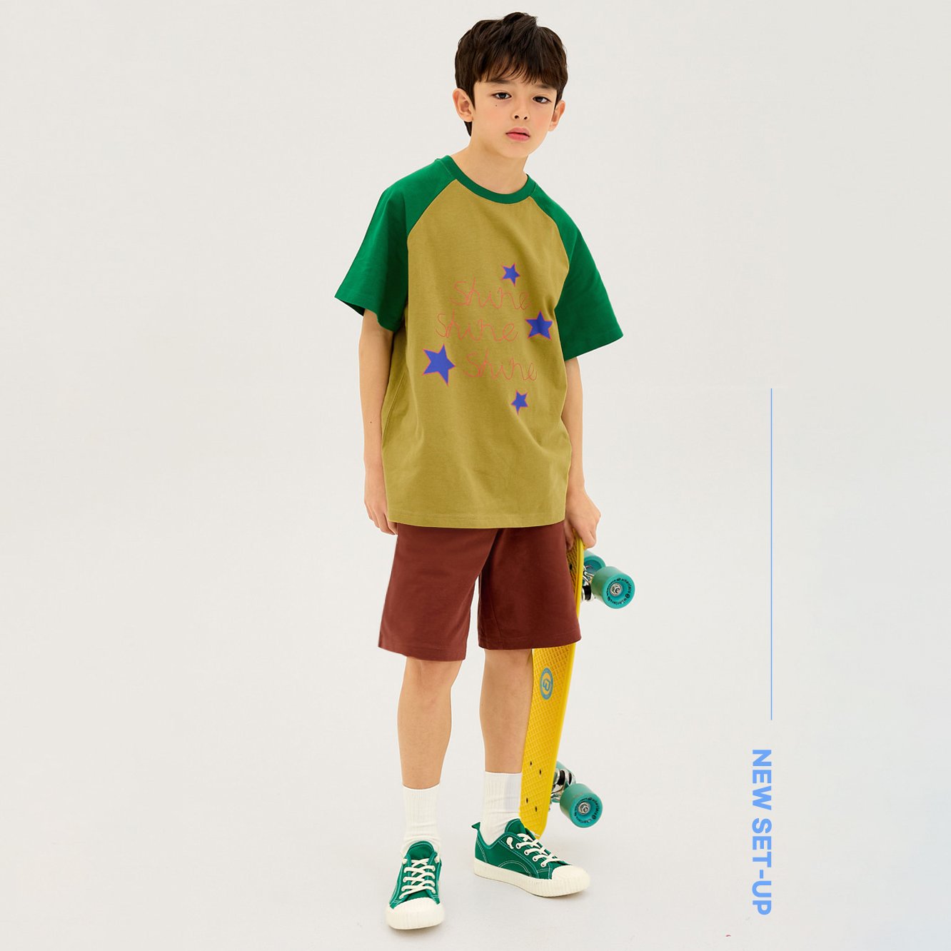 Bộ đồ ngắn cotton mịn bé trai và bé gái U3188