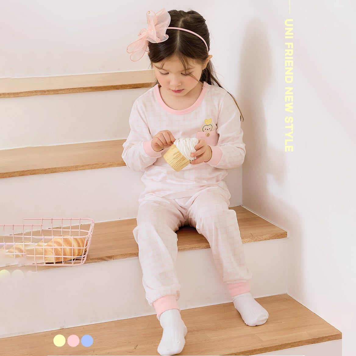 Bộ đồ dài cotton mịn bé gái U1238