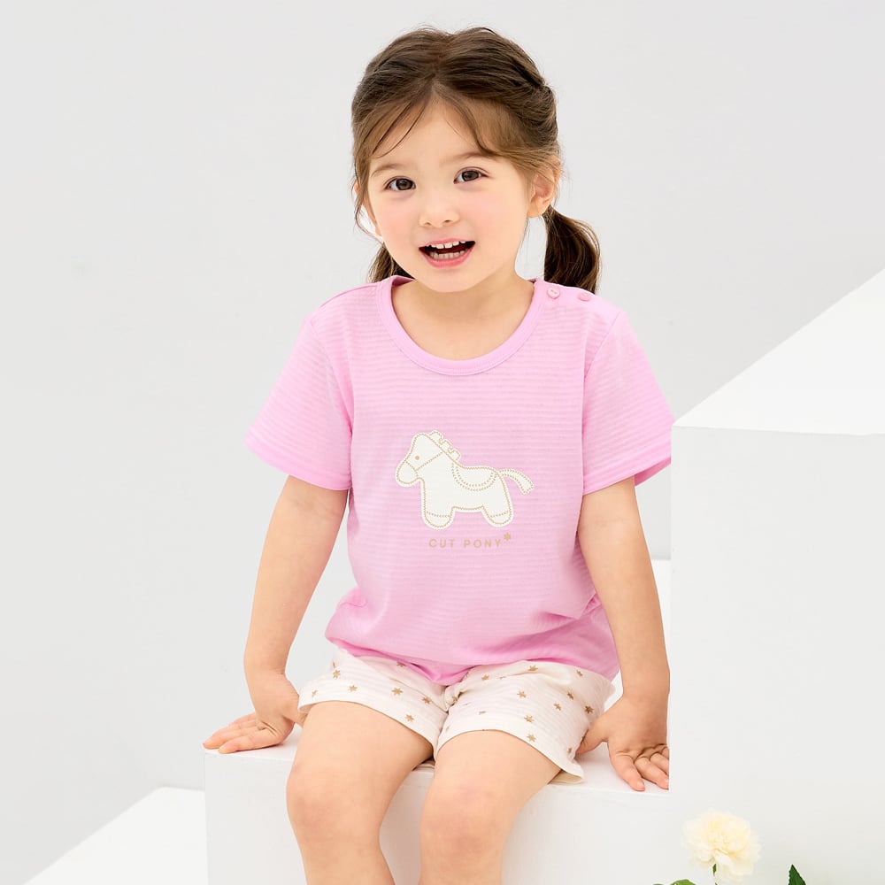 Bộ đồ ngắn cotton giấy bé gái U3206