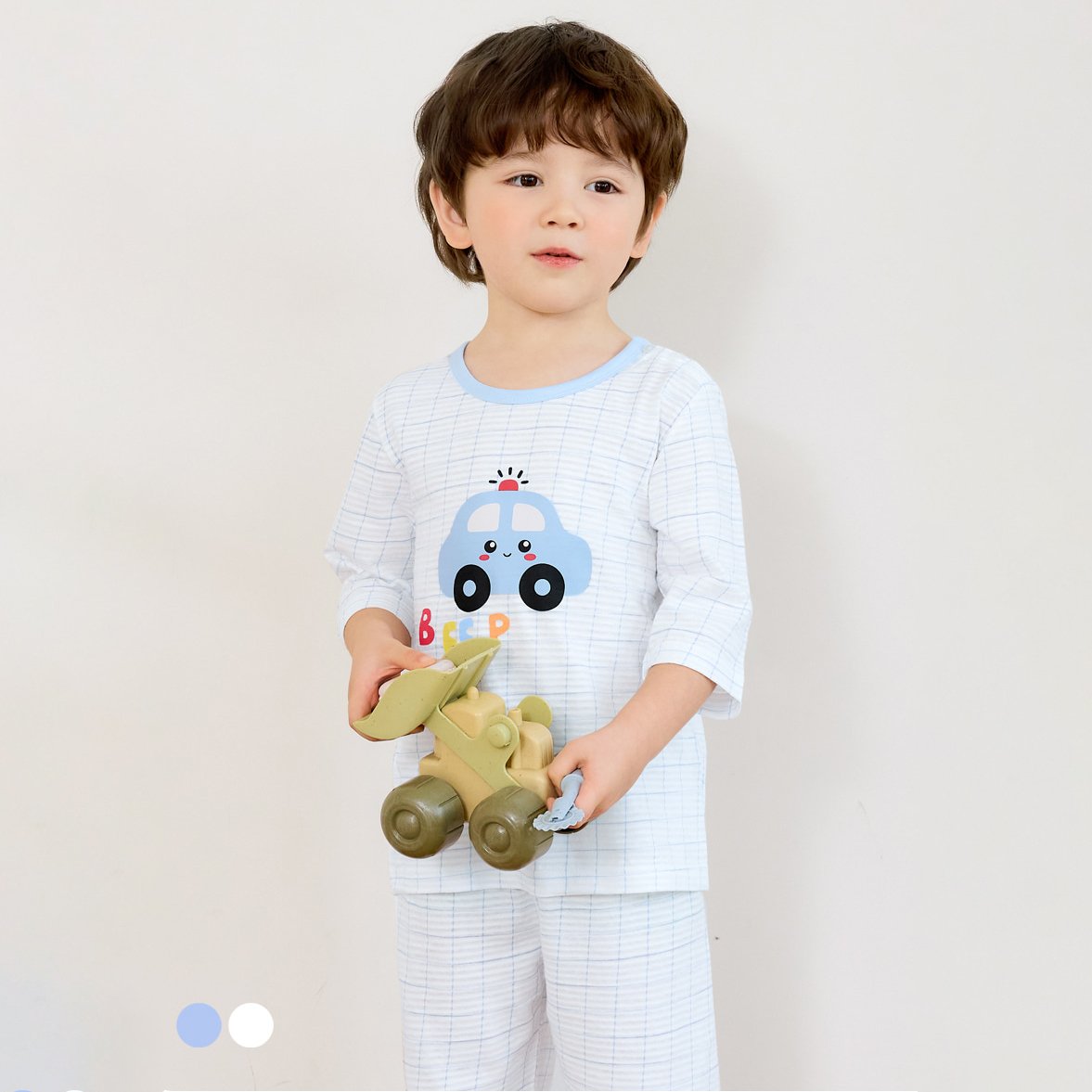 Bộ đồ lửng cotton giấy bé trai U2133