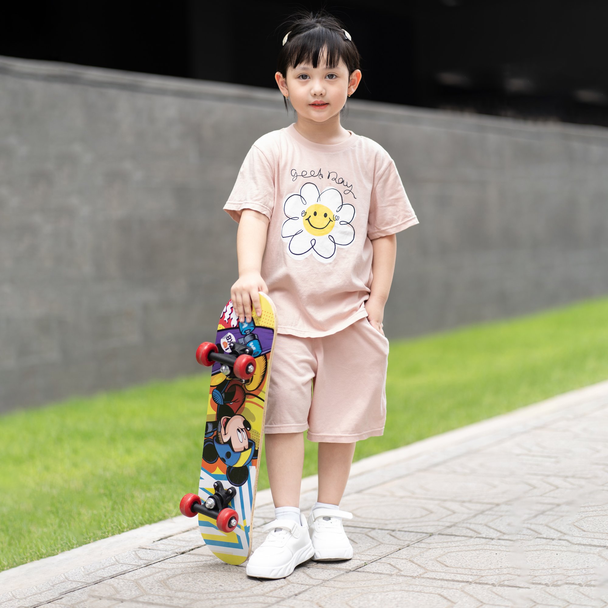 Bộ đồ ngắn cotton mịn bé gái U3131