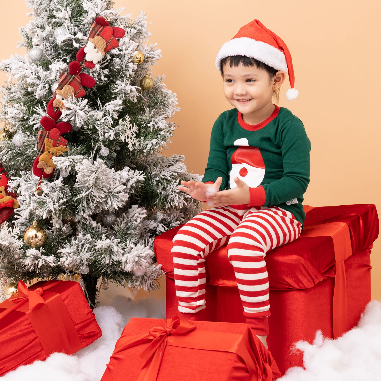 Bộ đồ dài dáng ôm cotton mịn bé trai và bé gái U1158