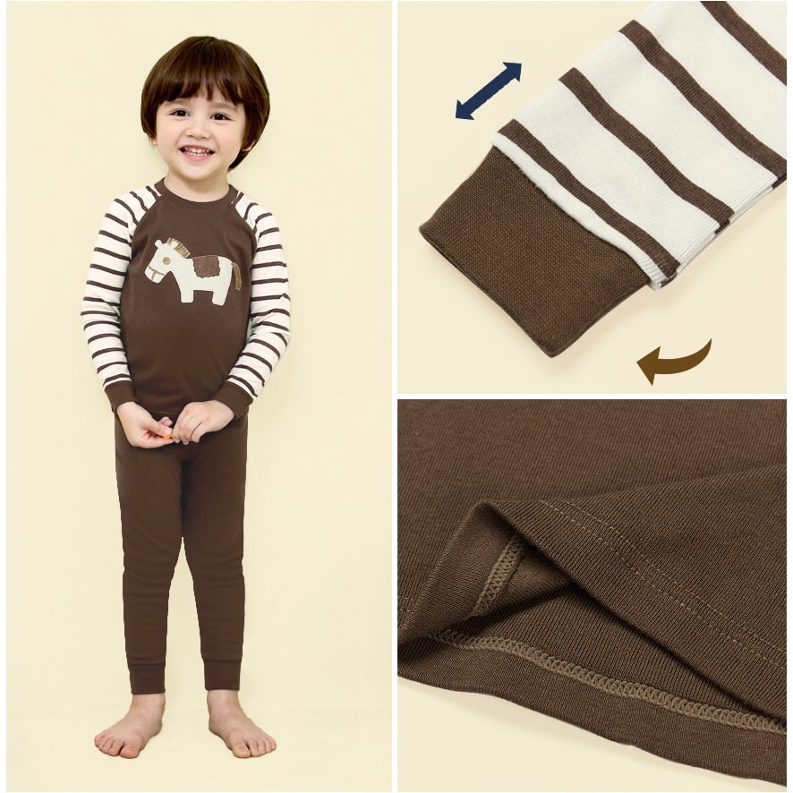Bộ đồ dài dáng ôm cotton mịn bé trai và bé gái U1215