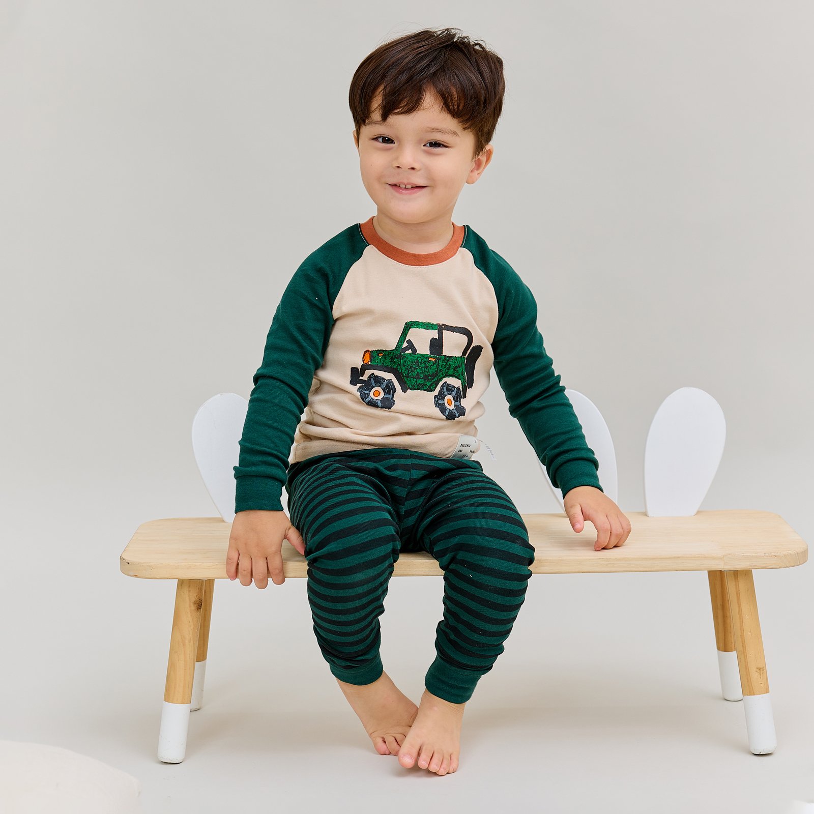 Bộ đồ dài dáng ôm cotton mịn bé trai U1147