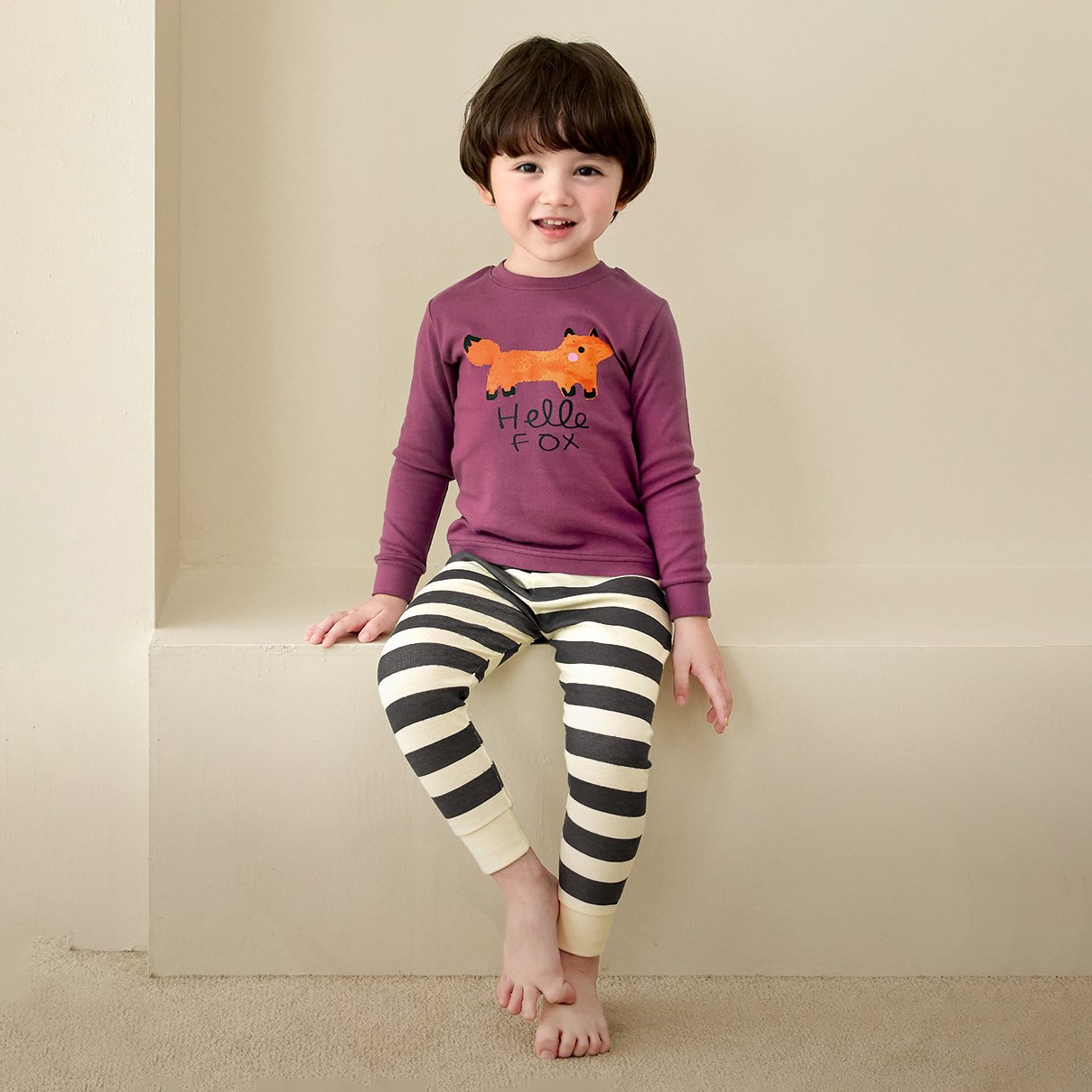 Bộ đồ dài dáng ôm cotton mịn bé trai và bé gái U1204