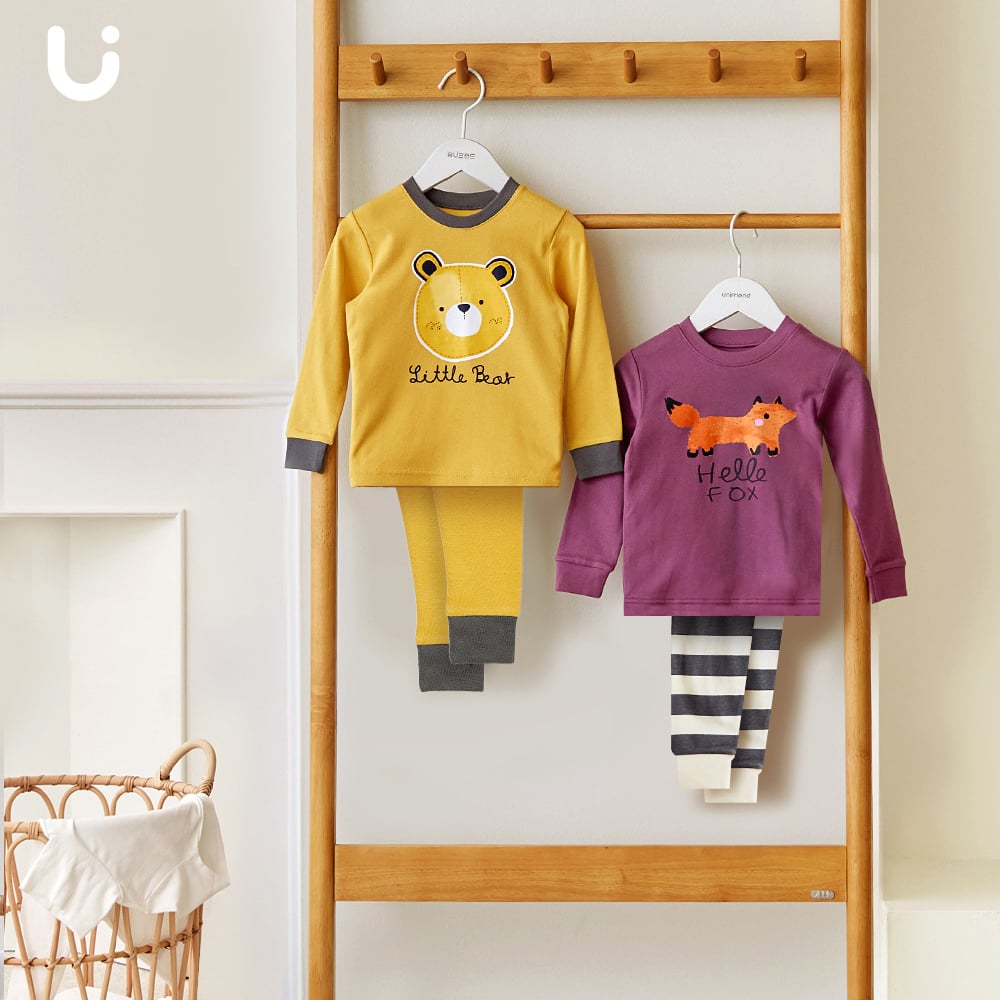Bộ đồ dài dáng ôm cotton mịn bé trai và bé gái U1204
