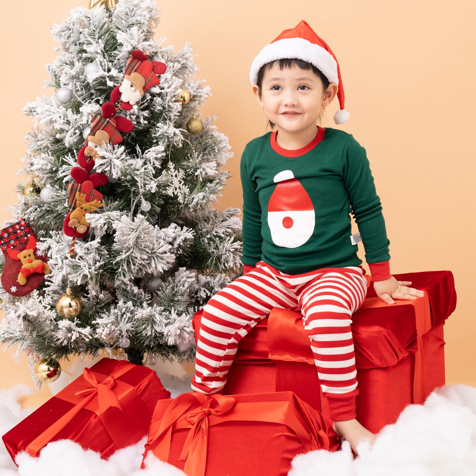 Bộ đồ dài dáng ôm cotton mịn bé trai và bé gái U1158